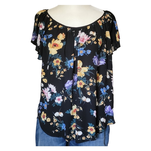 Philosophy Republic Clothing Flutter Raglan Sleeve Blouse | Business Casual Top - Picture 2 of 16